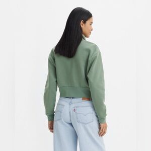 LEVI’S Sara Quarter Zip Top - Dark Forest Green